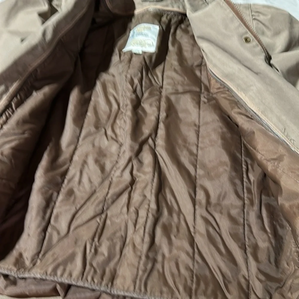 Vintage London Fog 2pc‎ jacket khaki removable zip liner women’s size 5/6 (1716) - Picture 11 of 14